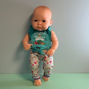 Newborn Baby Doll with Wrinkles and Vinyl Body, Realistic Baby Girl Doll Kid Toy